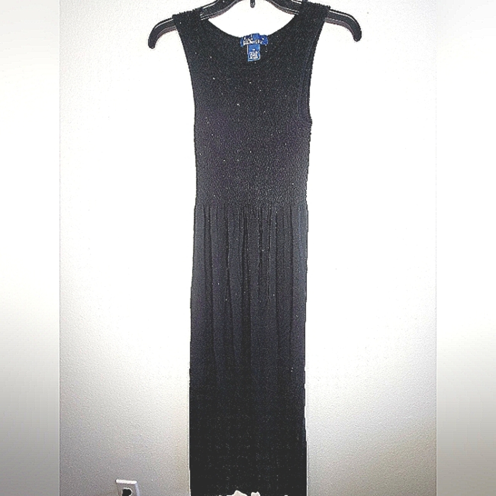 Lark + Grey S/M Knit Jersey Maxi Dress Black Sleeveless Small/Medium